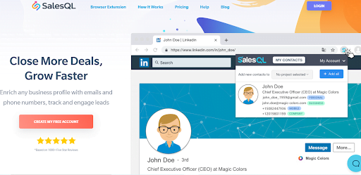 SalesQL Homepage