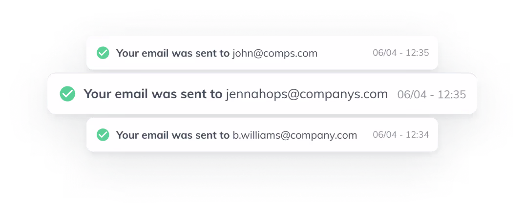 Successful email deliveries after verification reduces bounces