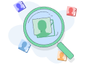 Recruiters identifying candidates illustration