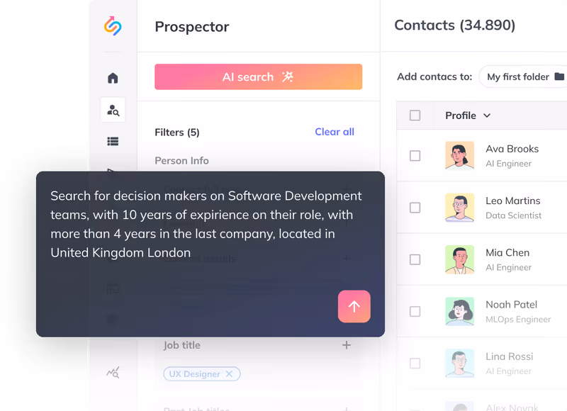Prospect directly from our database